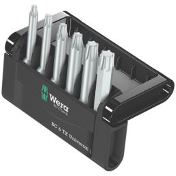 Wera Bit-Check 6 TX Universal 1 1/4" Hex Shank TX Bit Set 6 Pieces