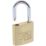 Sterling  Brass Keyed Alike  Long Shackle  Padlocks 30mm 3 Pack
