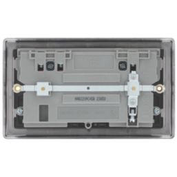 British General Nexus Metal 13A 2-Gang SP Switched Socket + 3A 45W 2-Outlet Type A & C USB Charger Antique Brass with Black Inserts