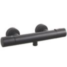 Highlife Bathrooms Argyll Exposed Single Outlet Thermostatic Matt Black Bar Shower Valve
