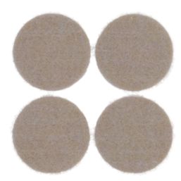 Fix-O-Moll Brown Round Self-Adhesive Furniture Gliders 35mm x 35mm 4 Pack