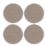 Fix-O-Moll Brown Round Self-Adhesive Furniture Gliders 35mm x 35mm 4 Pack