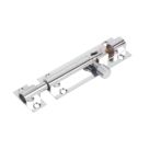 Straight Door Bolt Polished Chrome 76mm