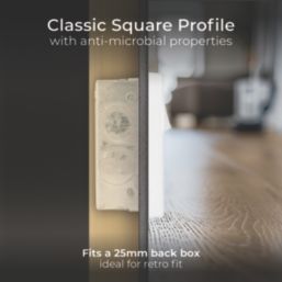 British General 900 Series 13A 1-Gang SP Switched Plug Sockets White   5 Pack