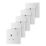 British General 900 Series 13A 1-Gang SP Switched Plug Sockets White   5 Pack