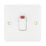 Hager Sollysta WMDP84N 20A 1-Gang 2P+E Control Switch White with LED