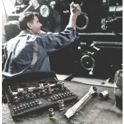 Wera 8100 SB 7 Zyklop Metal 3/8" Drive Ratchet & Socket Set 29 Pcs