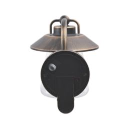Lutec Cate Outdoor Wall Light With PIR Sensor Antique Brass