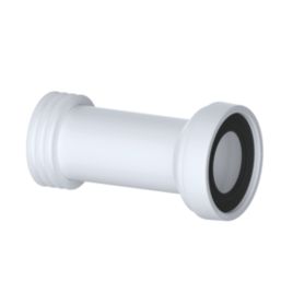 Viva  Rigid Straight Extended WC Pan Connector White 255mm