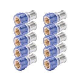 Wavin Tigris  Multi-Layer Composite Press-Fit Adapting Female Couplers 0.5" x 20mm 10 Pack