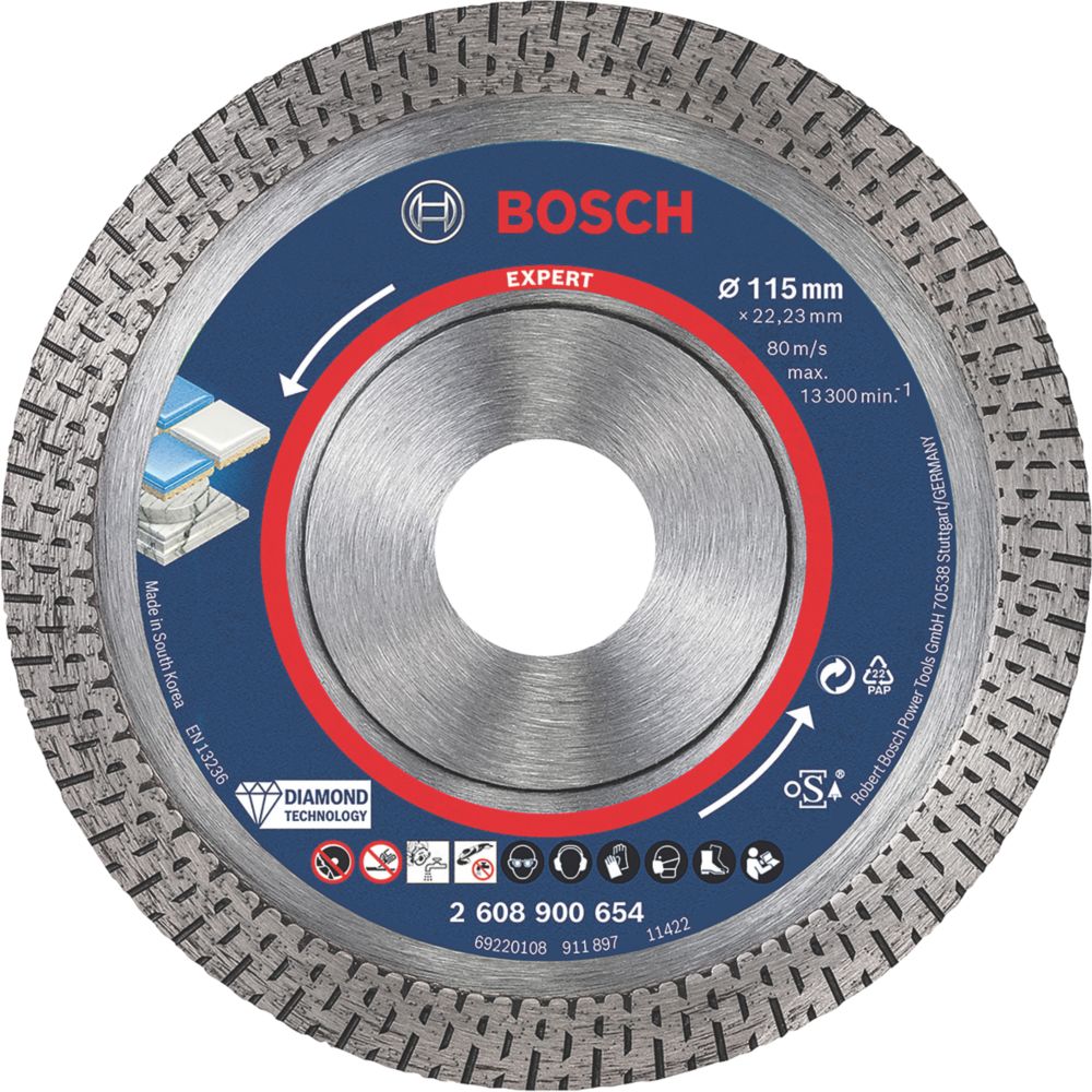 Bosch Expert Masonry Diamond Cutting Disc 115mm x 22.23mm Screwfix