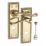 Smith & Locke  Fire Rated WC Door Handles Pair Polished Brass