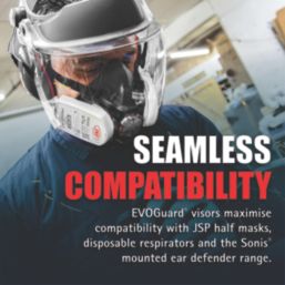 JSP EVOGuard C2 Mounted Face Shield Clear