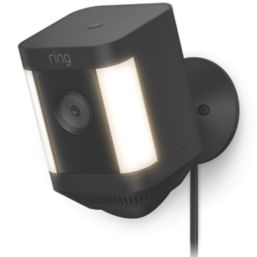 Ring Spotlight Cam Plus Black Wireless 1080p Outdoor Smart Camera with Spotlight & PIR Sensor