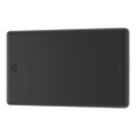 LAP  2-Gang Blanking Plate Matt Black