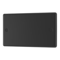 LAP  2-Gang Blanking Plate Matt Black