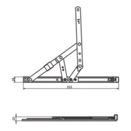 Smith & Locke  Friction Stay Window Hinges Side-Hung 300mm 2 Pack