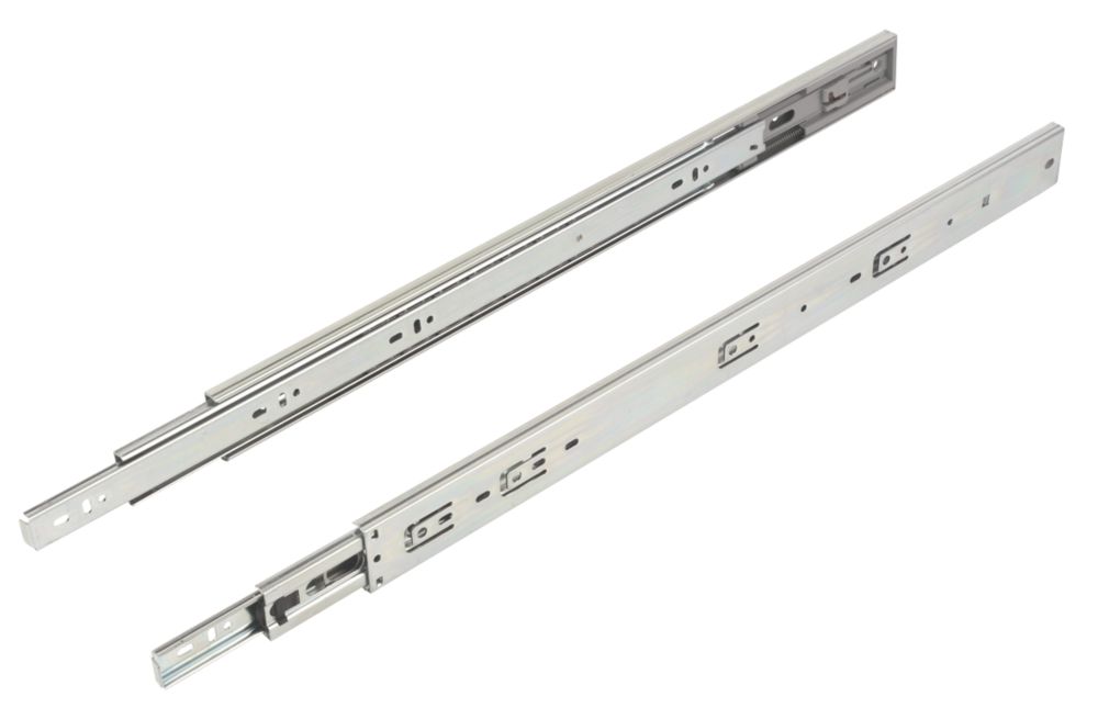 Essentials Zinc-Plated Soft-Close Ball Bearing Drawer Runners 500mm 2 ...