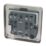 Hager Sollysta WRSU83BSB  13A Unswitched Fused Spur  Brushed Steel with Black Inserts
