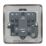 Hager Sollysta WRSU83BSB  13A Unswitched Fused Spur  Brushed Steel with Black Inserts