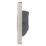 Hager Sollysta WRSU83BSB  13A Unswitched Fused Spur  Brushed Steel with Black Inserts