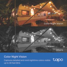 TP-Link Tapo C410  Battery-Powered Black Wireless 2K Indoor & Outdoor Cylinder Smart Outdoor Camera