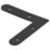 Magnodur Furniture Brackets Black 75mm x 75mm x 15mm 10 Pack