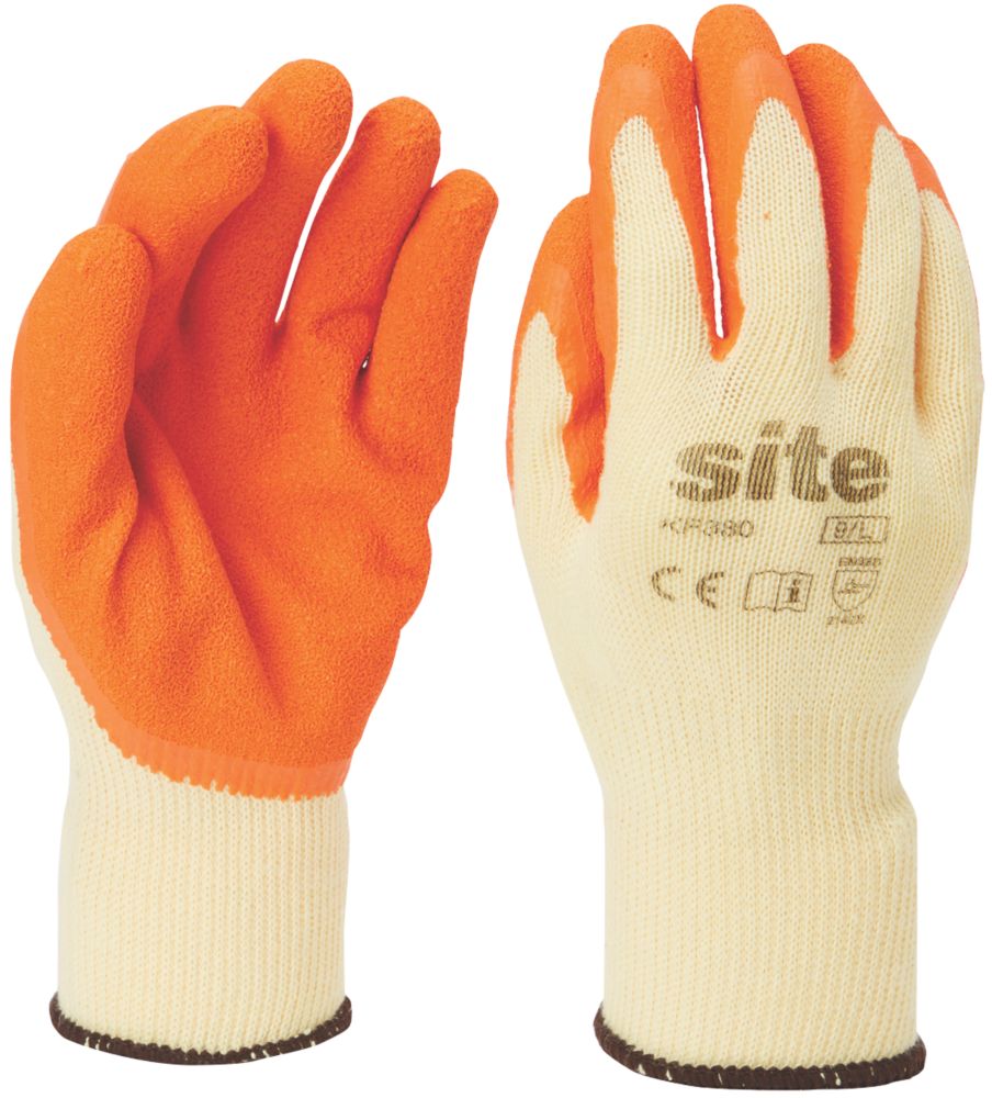 Orange sale cotton gloves