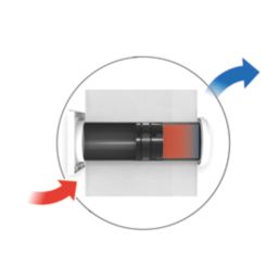 Vent-Axia 496036 220mm Axial Bathroom or Kitchen Heat Recovery Unit  White 220-240V