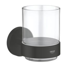 Grohe Start Accessories Crystal Glass with Holder Matt Black