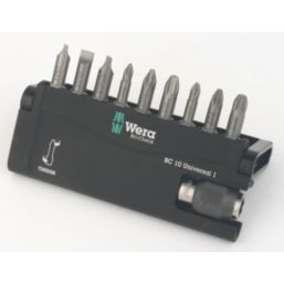 Wera Bit-Check 10 Stainless 1 1/4" Hex Shank Mixed Bit Set 10 Pieces