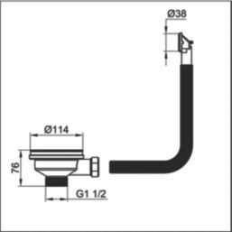 Flomasta Strainer Waste w/ Round Overflow Chrome 90mm