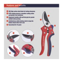 Spear & Jackson Bypass  Razorsharp Secateurs 8" (205mm)