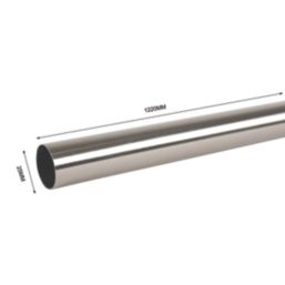 Essentials Tube Brushed Nickel 1220mm x 25mm