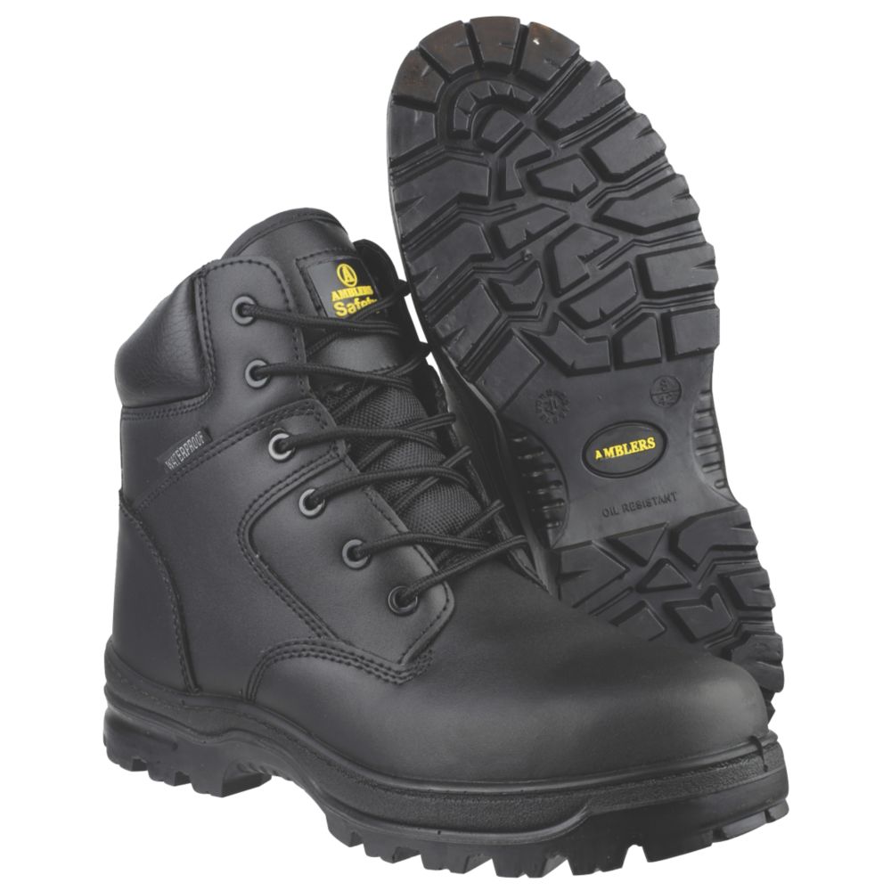 Amblers FS006C Metal Free Safety Boots Black Size 11 Screwfix