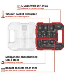 Einhell  Square Shank Impact Socket Set 12 Pieces