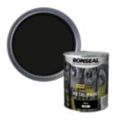 Ronseal 750ml Black Matt Anti Corrosive Metal Paint