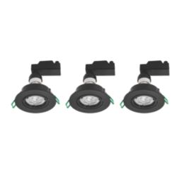 Sylvania Sylspot Platinum Kit Fixed  LED Warm White Downlights Black 2W 360lm 3 Pack