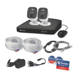 Swann Enforcer SWDVK-446802MQB-EU 1TB HDDGB 4-Channel 1080p DVR CCTV Kit & 2 Indoor & Outdoor Cameras