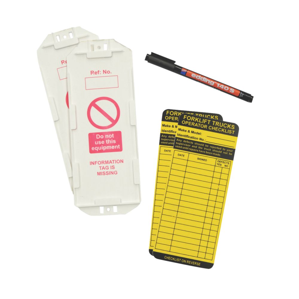 Essentials Scafftag Forklift Tag Kit 5 Piece Set - Screwfix