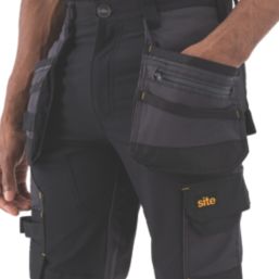 Site Brochman Stretch Holster Pocket Trousers Black/Grey 36" W 32" L