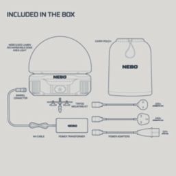 Nebo 6K Dome Rechargeable LED Area Light 6000lm