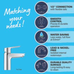 Grohe Quickfix Start Chrome 165mm Standard Lever Mono Basin Mixer Tap