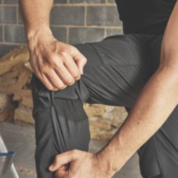 Site Varnik Stretch Work Trousers Black 40" W 32" L