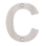 Eclipse Door Letter C Satin Stainless Steel 102mm