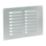 Map Vent Fixed Louvre  Vent Silver 229mm x 152mm