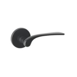 Urfic Como Lever on Rose Door Handles Pair Black