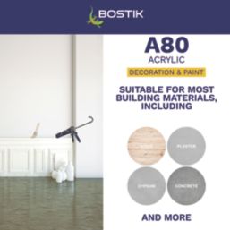 Bostik Acrylic Instantly Paintable Decorators Caulk White 310ml