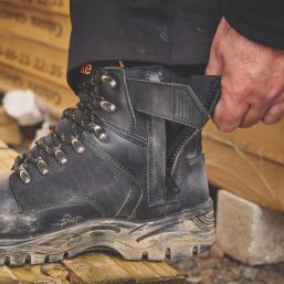 Site Prescott Size 10  Black Waterproof Steel Toe Cap Safety Boots