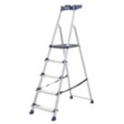 Werner Aluminium 1.68m 5 Step Platform Step Ladder